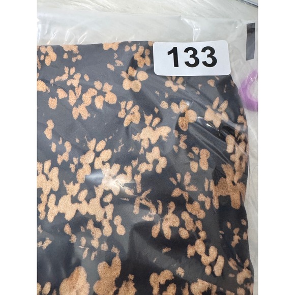 Simply Vera Vera Wang Black Floral Print Long Sleeve V Neck Blouse Women's L - Picture 8 of 8